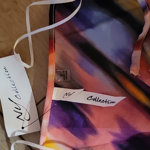 NWT NY Collection Women's Abstract Gemstone Blouse - Picture 12 of 13